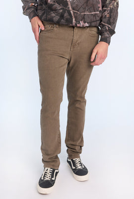 Jean coupe slim brun homme