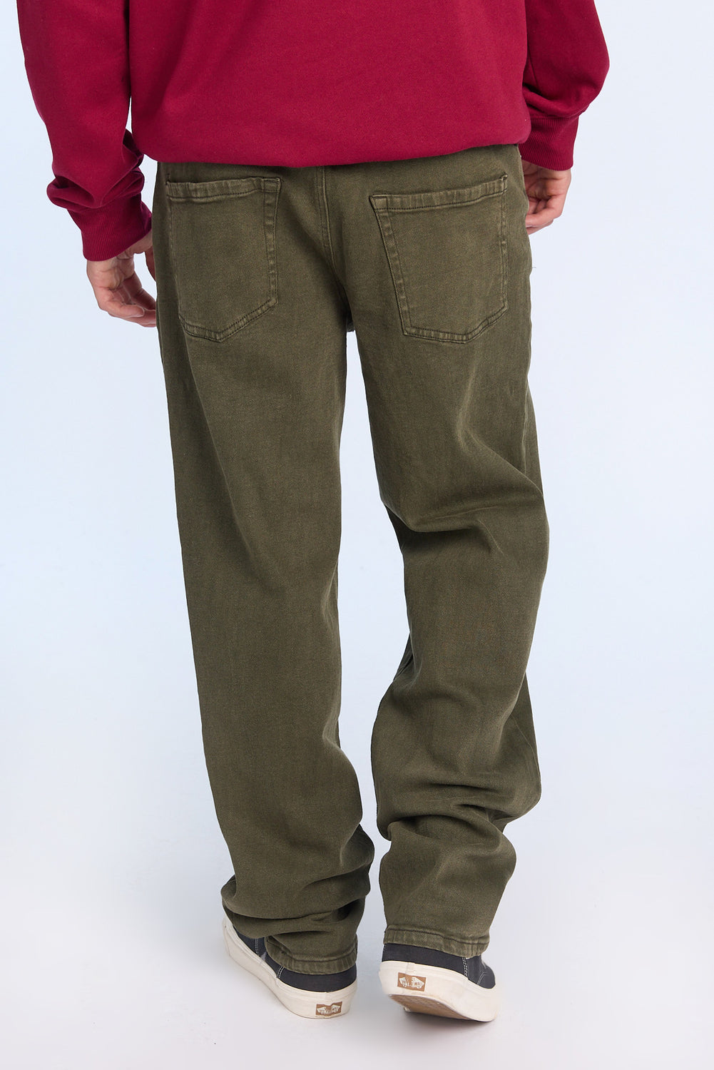 Jean coupe ample vert foncé homme Jean coupe ample vert foncé homme