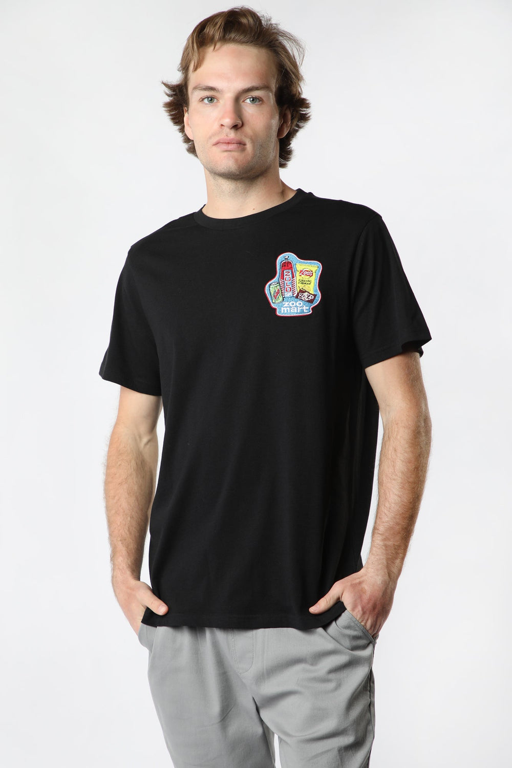 Zoo York Mens Zoomart Patch T-Shirt Black