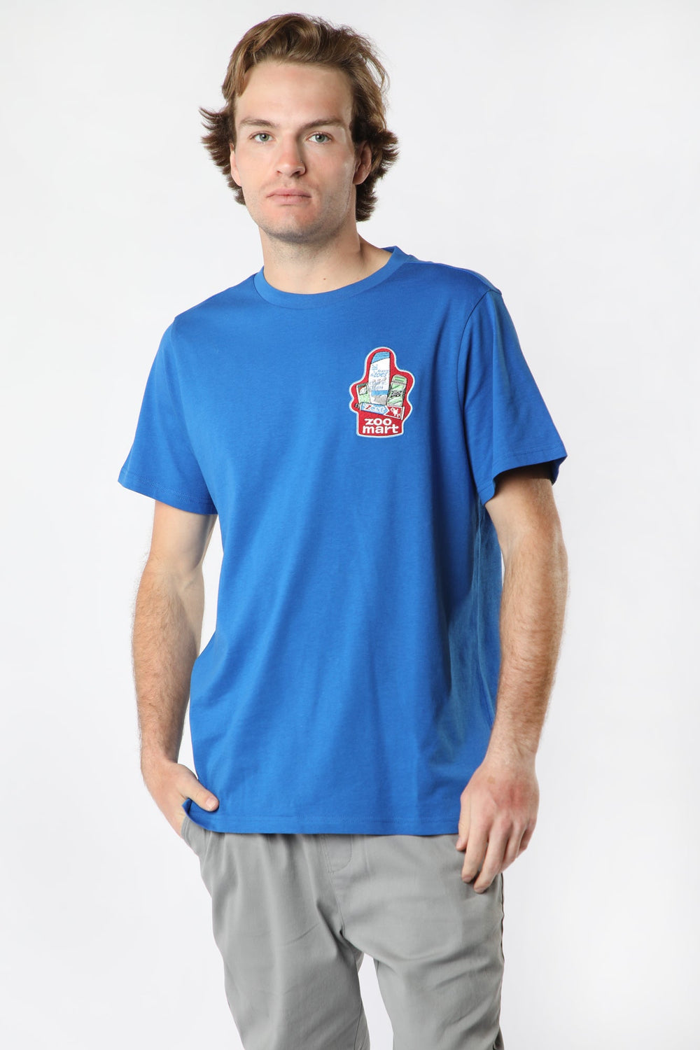 Zoo York Mens Zoomart Patch T-Shirt Blue