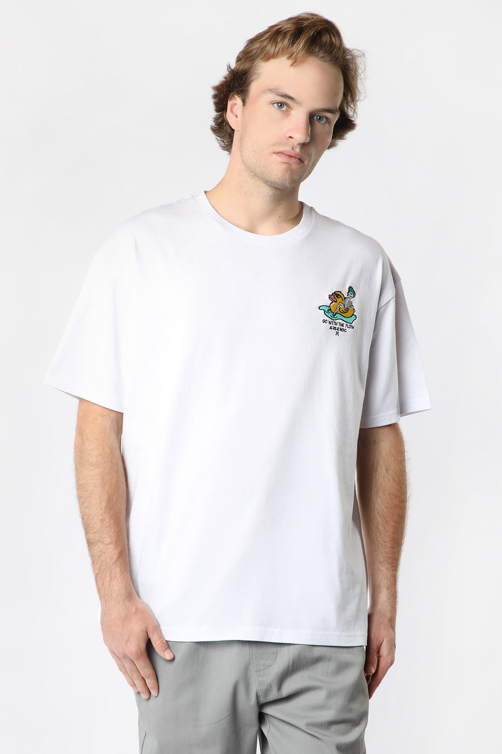 T-Shirt Go With The Flow Arsenic Homme Blanc