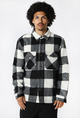 West49 Mens Sherpa Lined Flannel Shacket