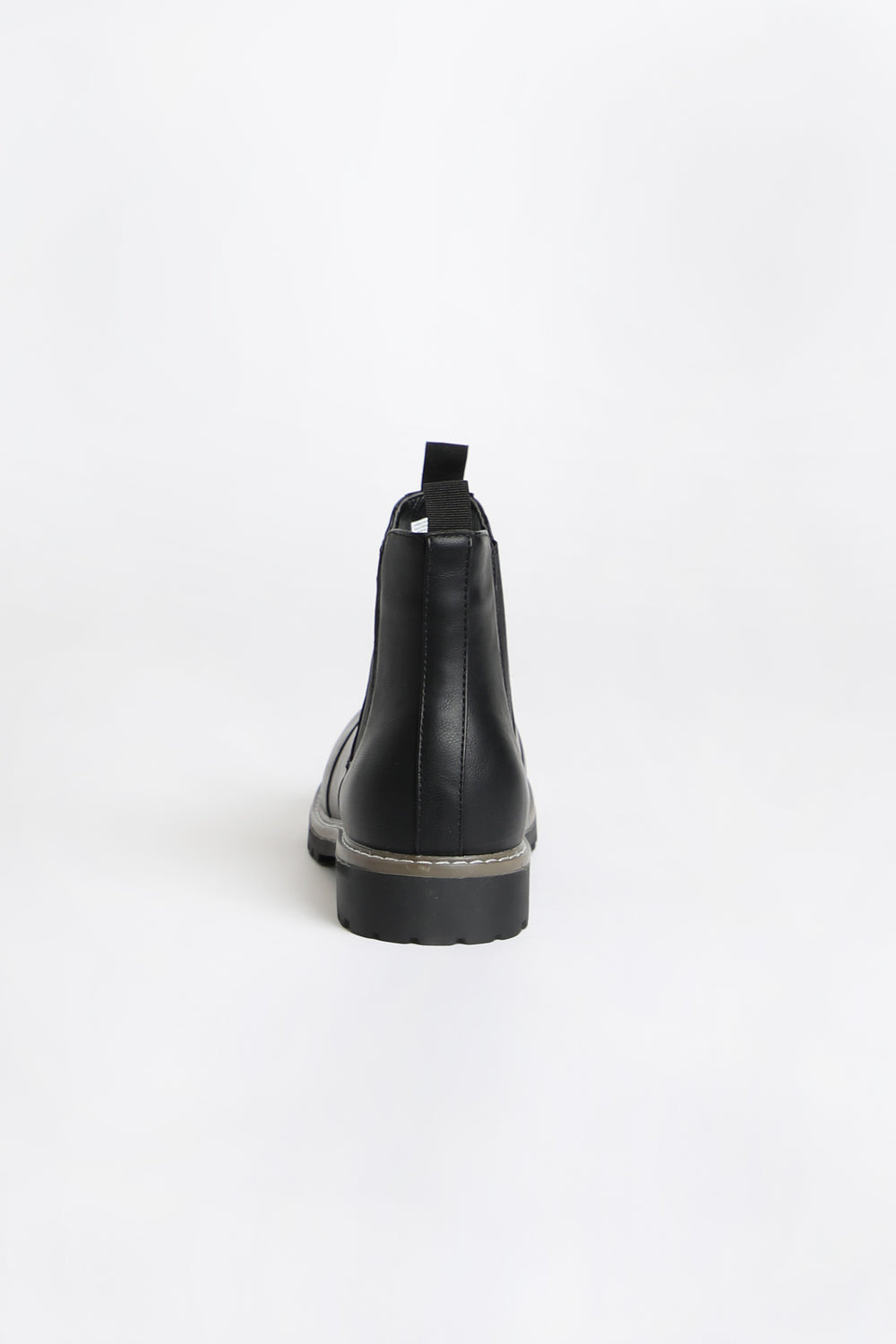 Mens Faux Fur Lined Chelsea Boots Black