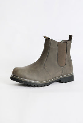 Arsenic Mens Faux Fur-Lined Chelsea Boots