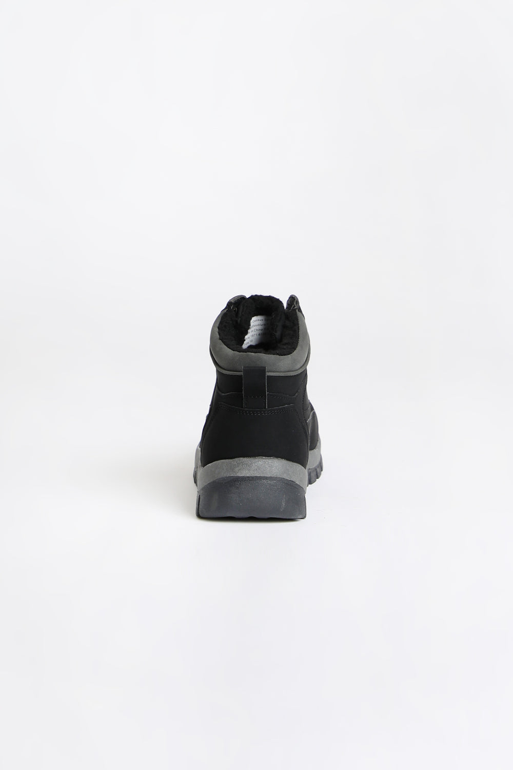 Mens Hiker Boots with Faux Fur Black