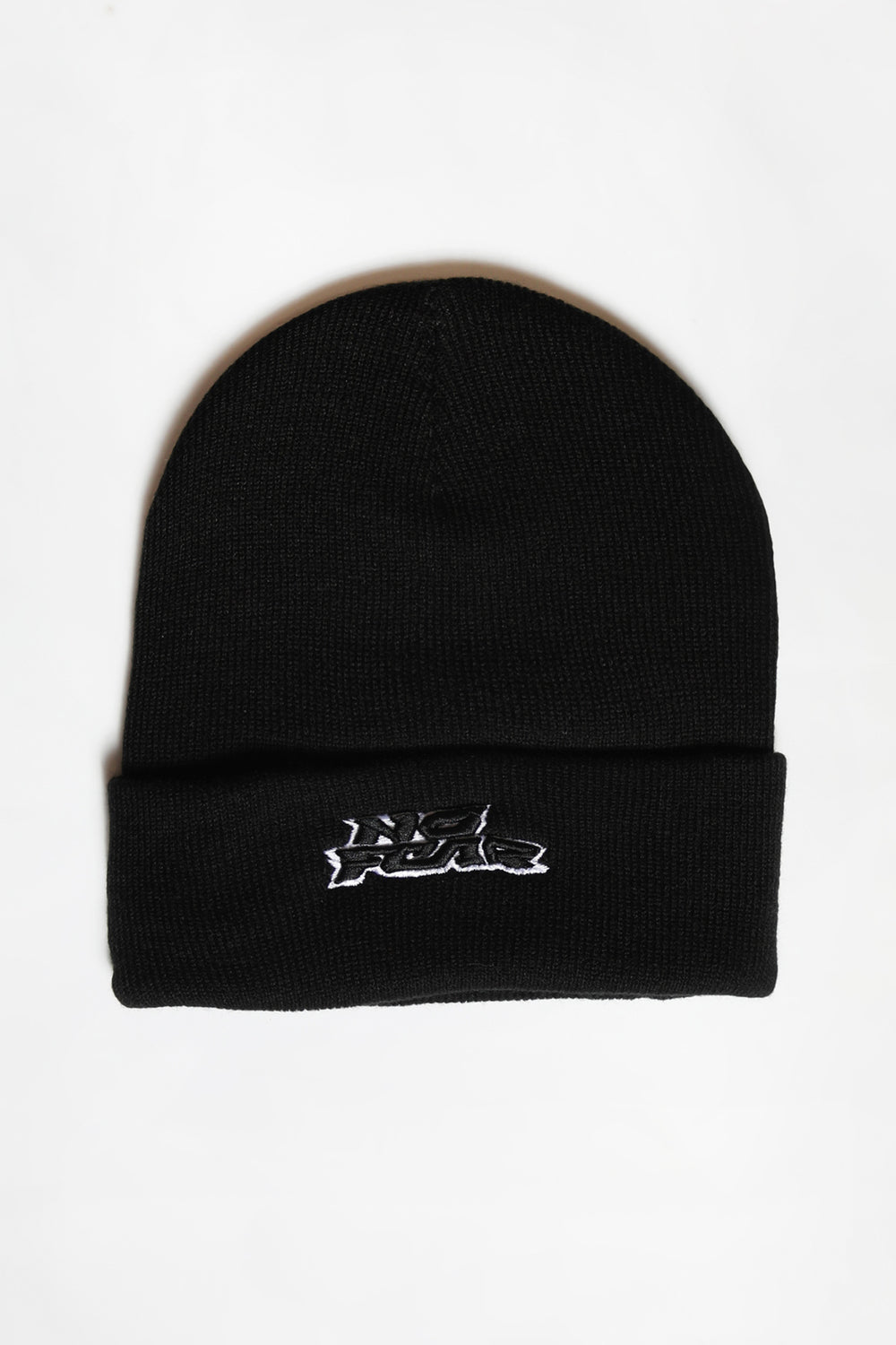 No Fear Mens Logo Foldup Beanie Black
