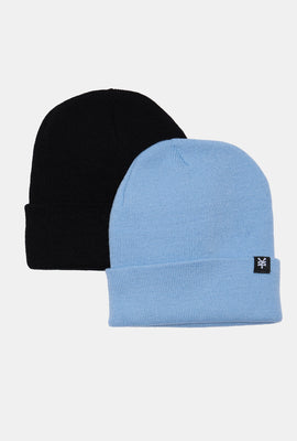 Zoo York Mens Foldup Beanie 2-Pack