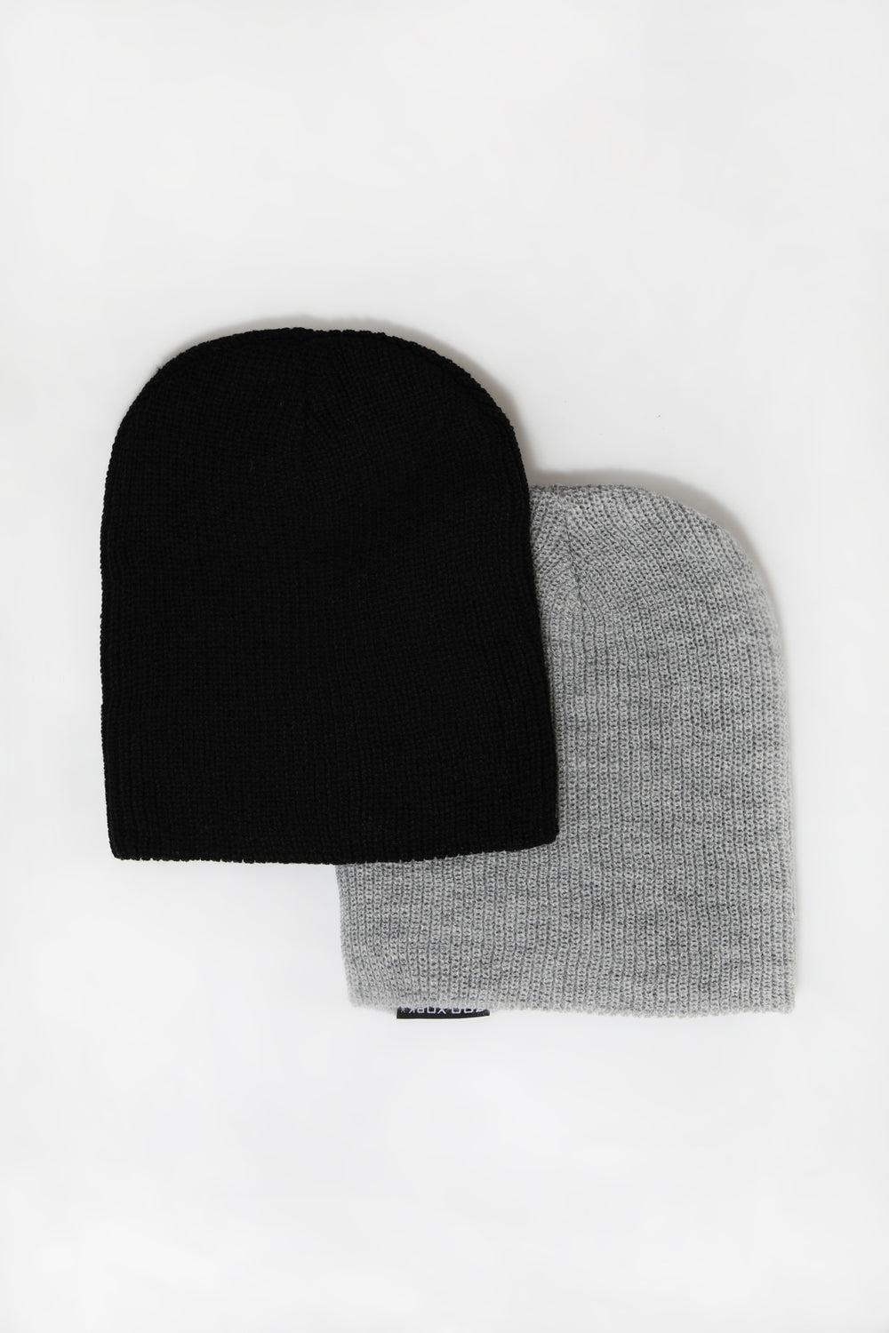Zoo York Mens Slouch Beanie 2-Pack Heather Grey