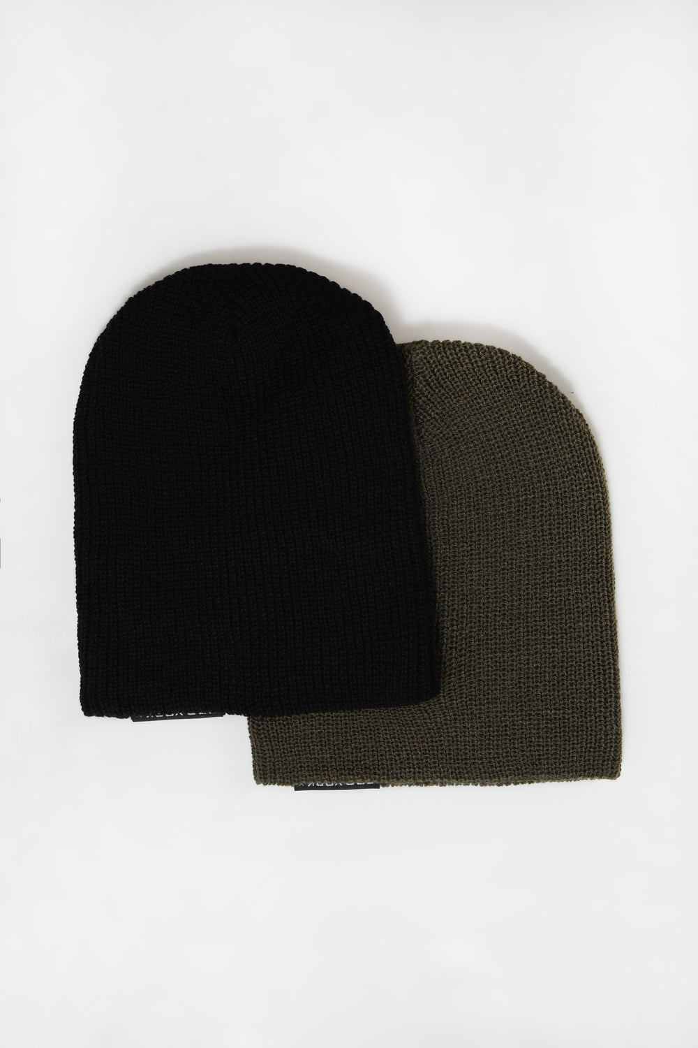 Zoo York Mens Slouch Beanie 2-Pack Dark Green
