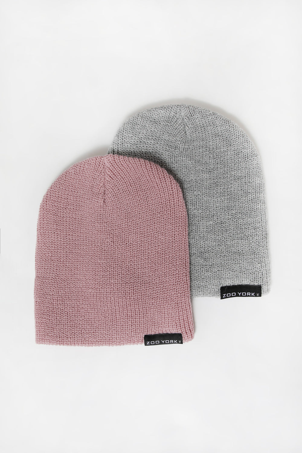 2 Tuques Style Slouchy Zoo York Homme Rose