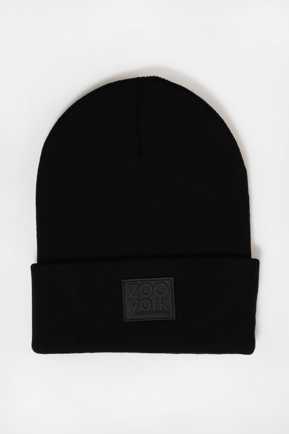 Zoo York Unisex Patch Logo Long Beanie Black