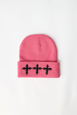 Tuque à trois croix brodées