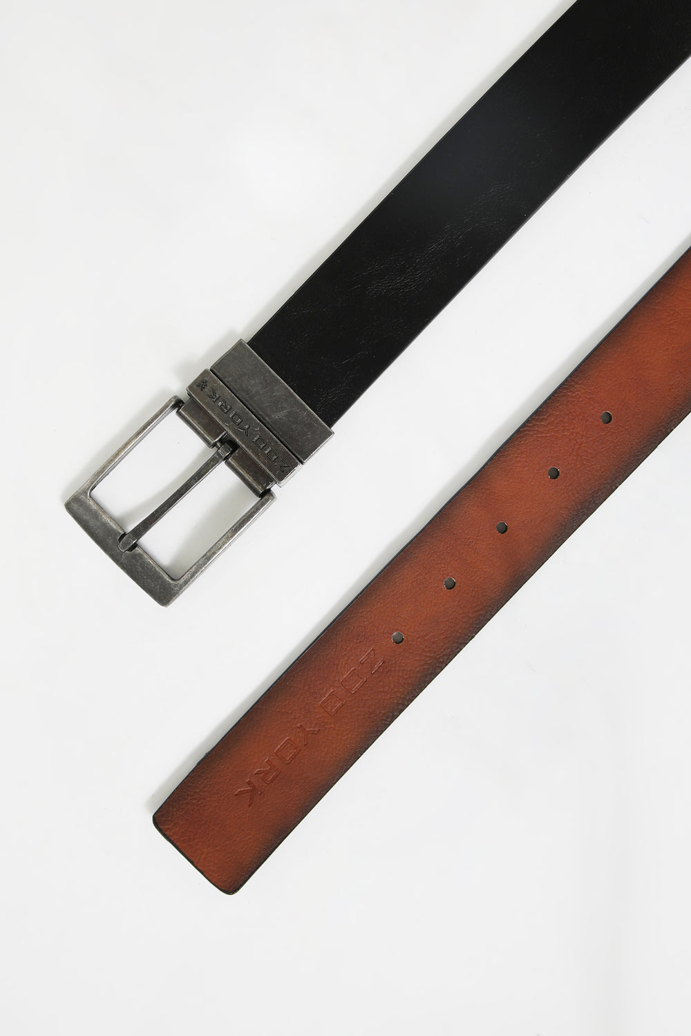 Zoo York Mens Reversible Faux Leather Belt Zoo York Mens Reversible Faux Leather Belt