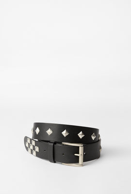 Ceinture cloutée en similicuir