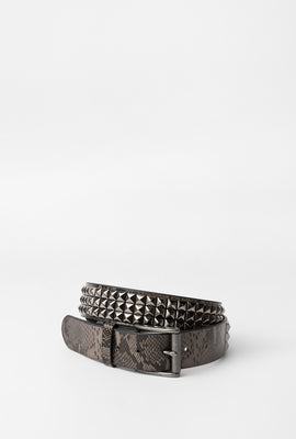 Ceinture cloutée en similicuir
