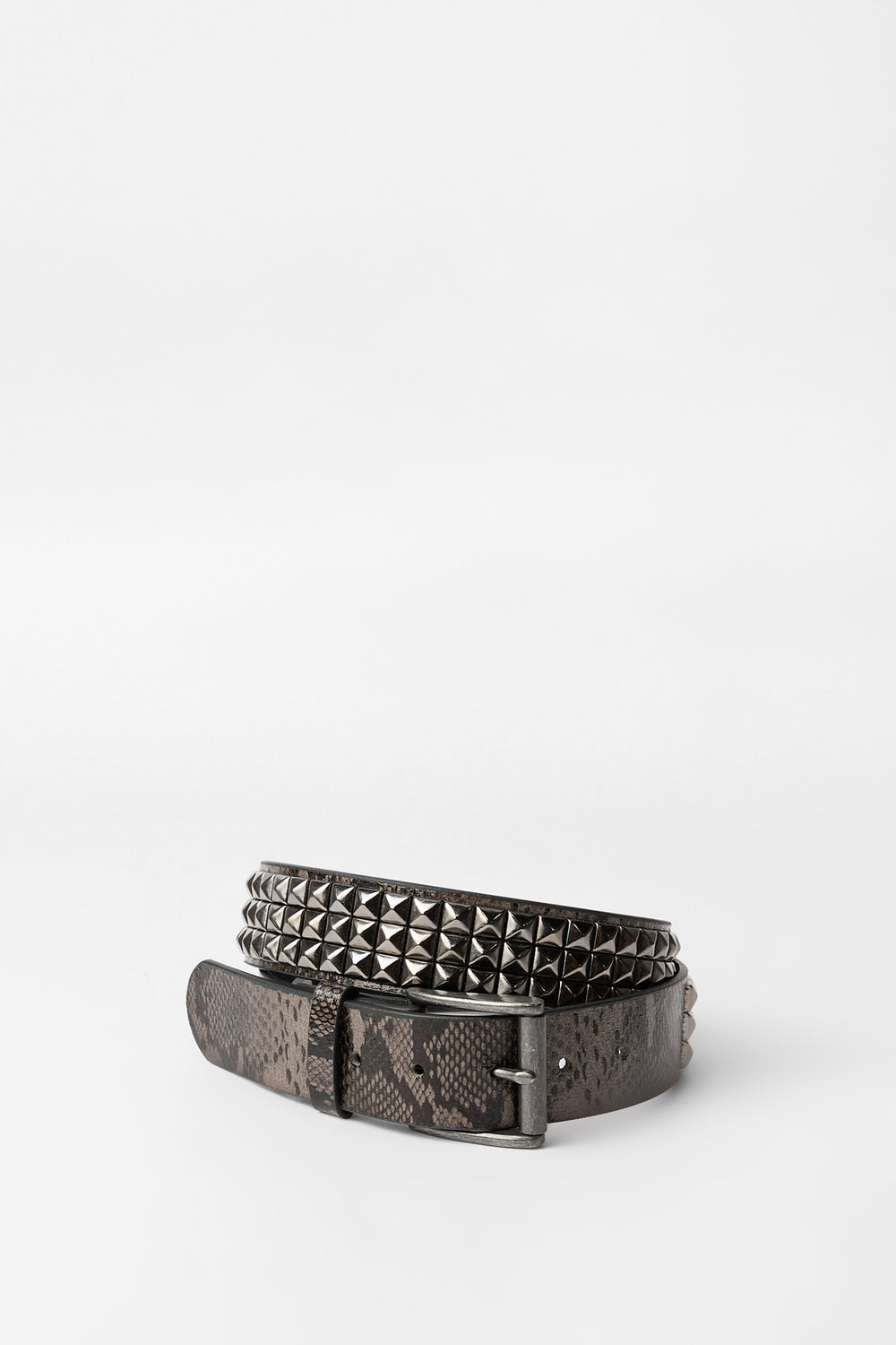 Faux-Leather Python Studded Belt Faux-Leather Python Studded Belt