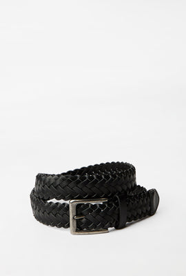 Ceinture en similicuir tressé