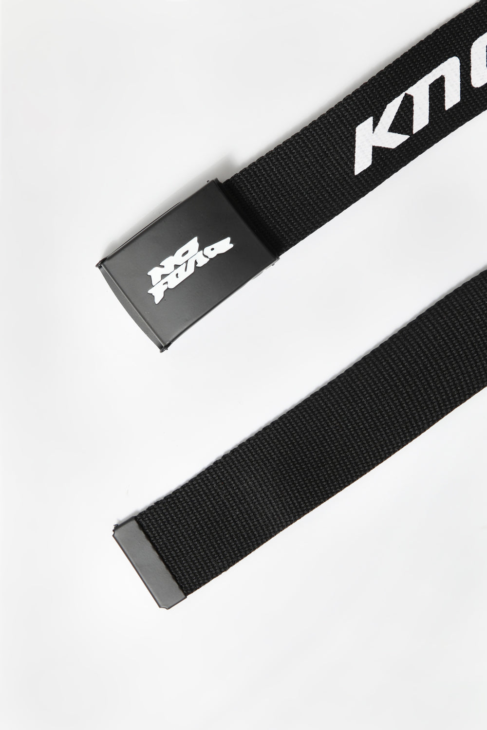 No Fear Mens Script Web Belt Black