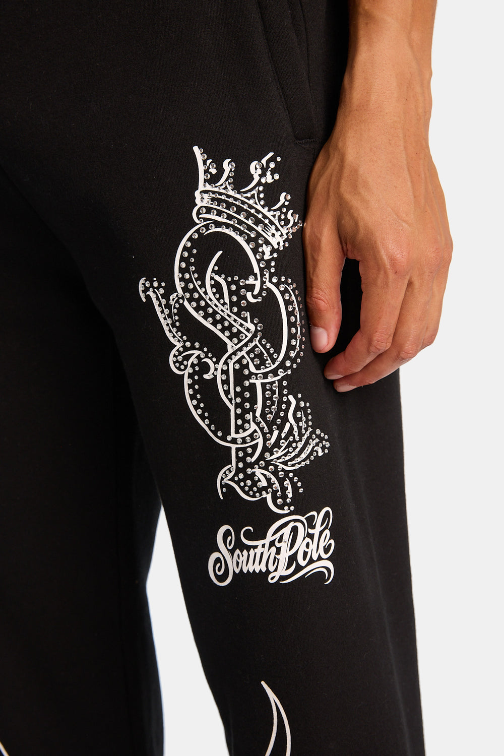 Southpole Rhinestones & Flames Sweatpants Southpole Rhinestones & Flames Sweatpants