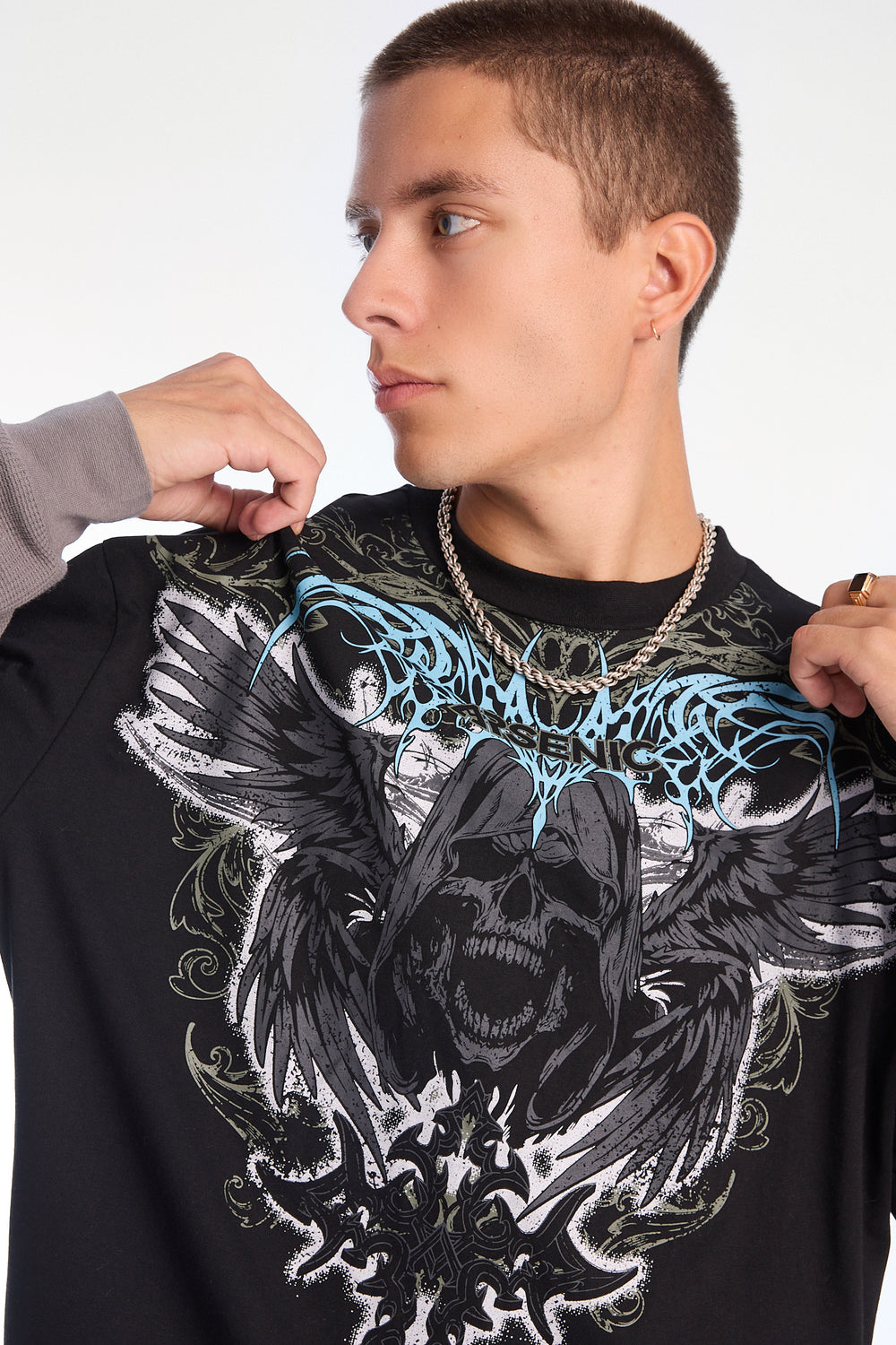 Arsenic Grim Reaper Long Sleeve 2-Fer Tee Arsenic Grim Reaper Long Sleeve 2-Fer Tee