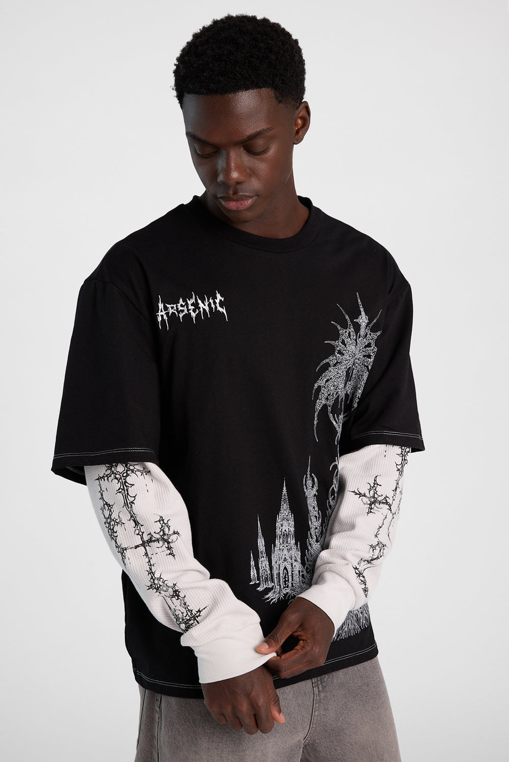 Arsenic Mystical Long Sleeve 2-Fer Tee Arsenic Mystical Long Sleeve 2-Fer Tee