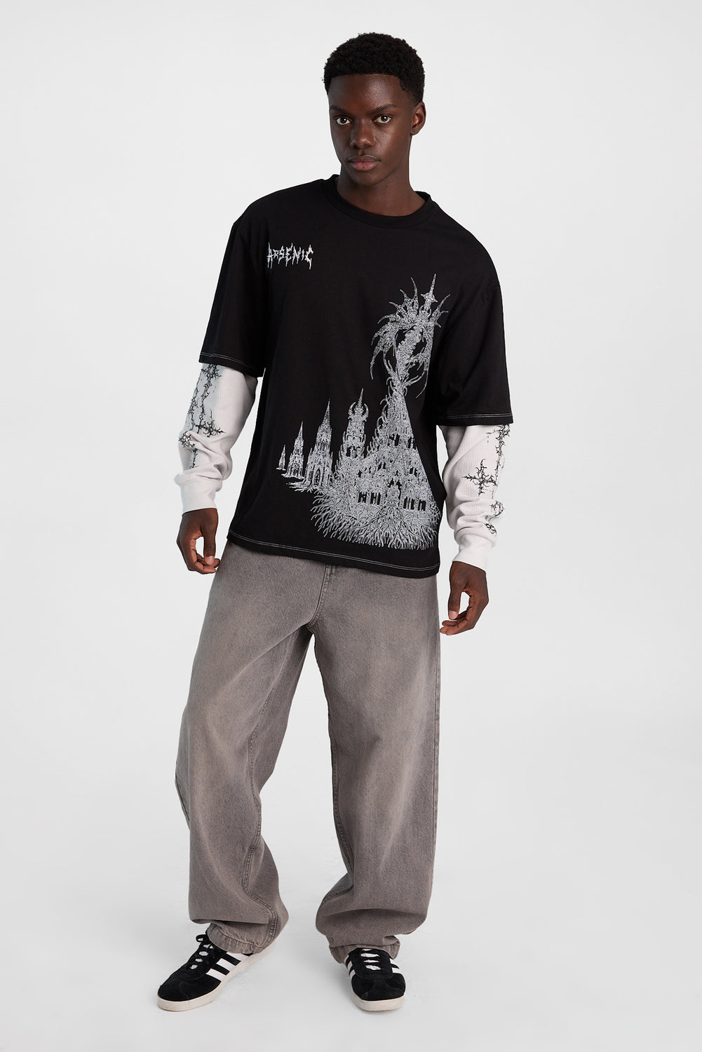 T-shirt superposé à manches longues imprimé Arsenic T-shirt superposé à manches longues imprimé Arsenic