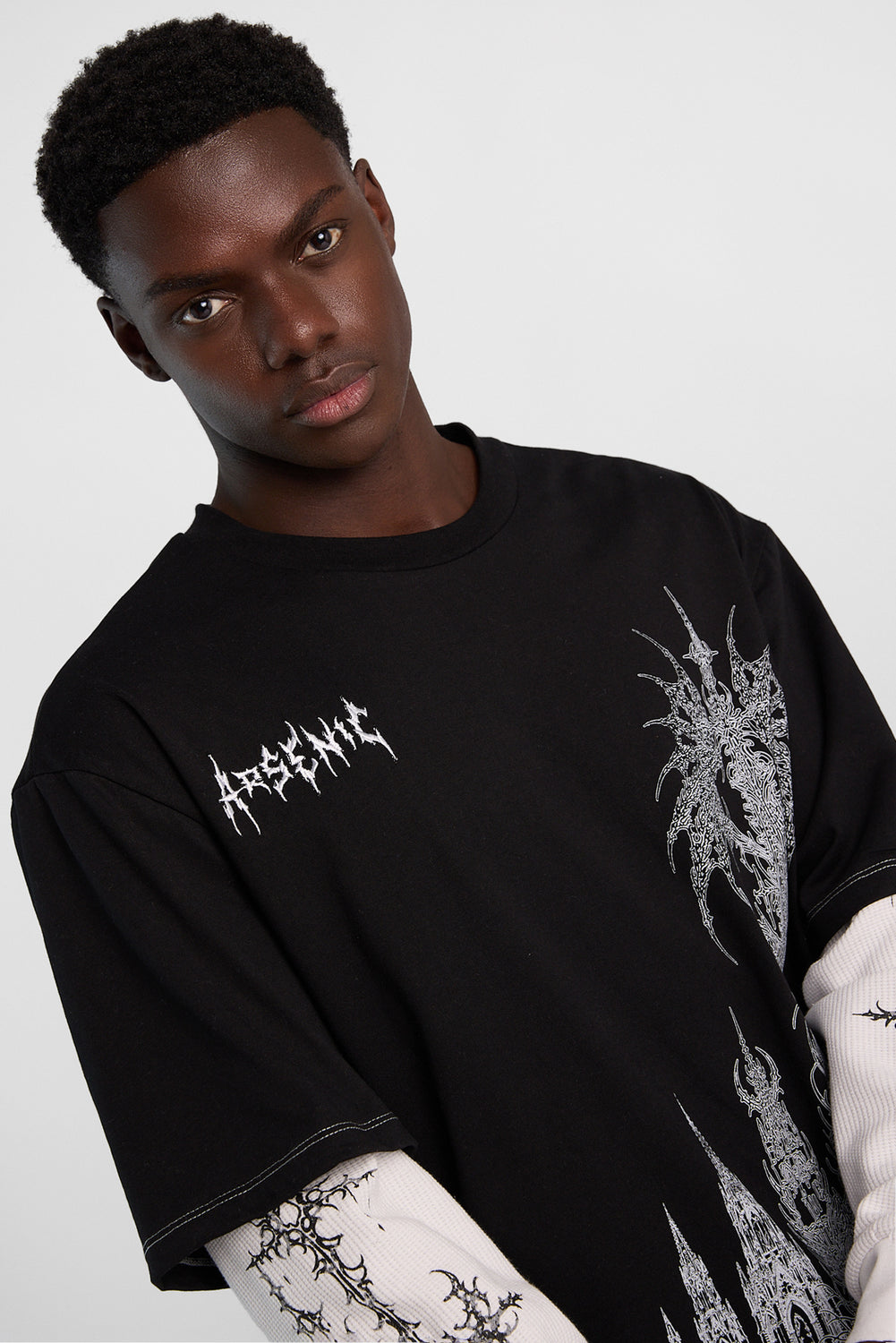 Arsenic Mystical Long Sleeve 2-Fer Tee Arsenic Mystical Long Sleeve 2-Fer Tee