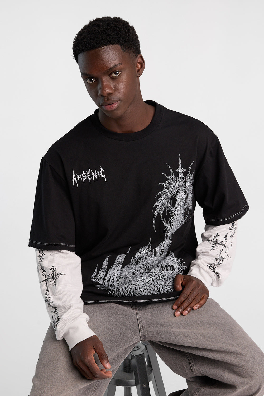 Arsenic Mystical Long Sleeve 2-Fer Tee Arsenic Mystical Long Sleeve 2-Fer Tee