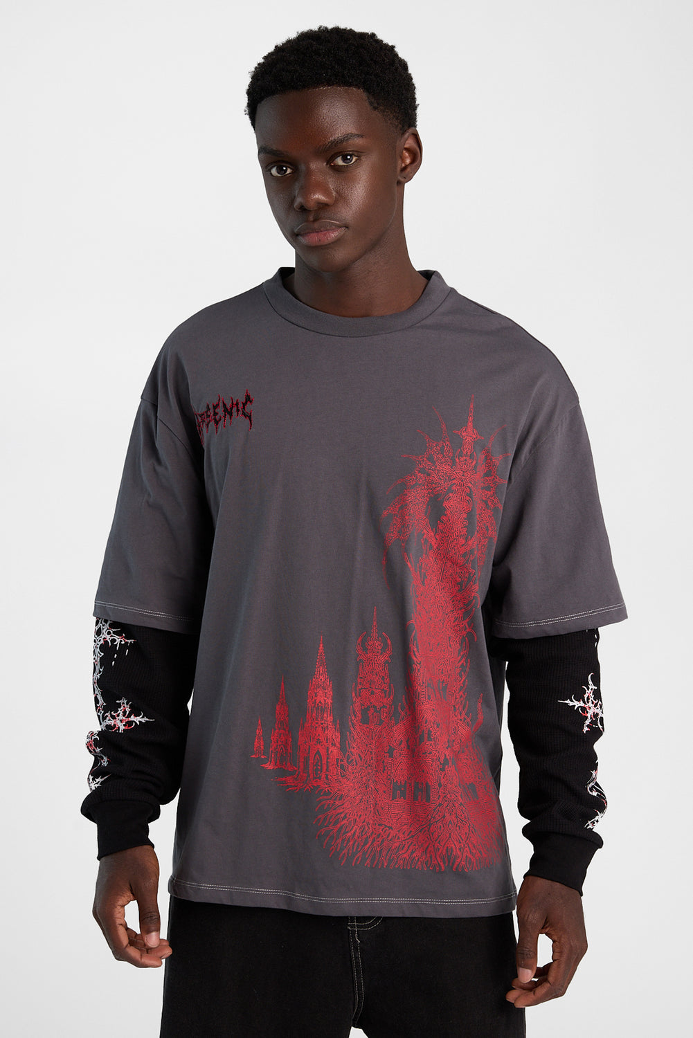 Arsenic Mystical Long Sleeve 2-Fer Tee Arsenic Mystical Long Sleeve 2-Fer Tee