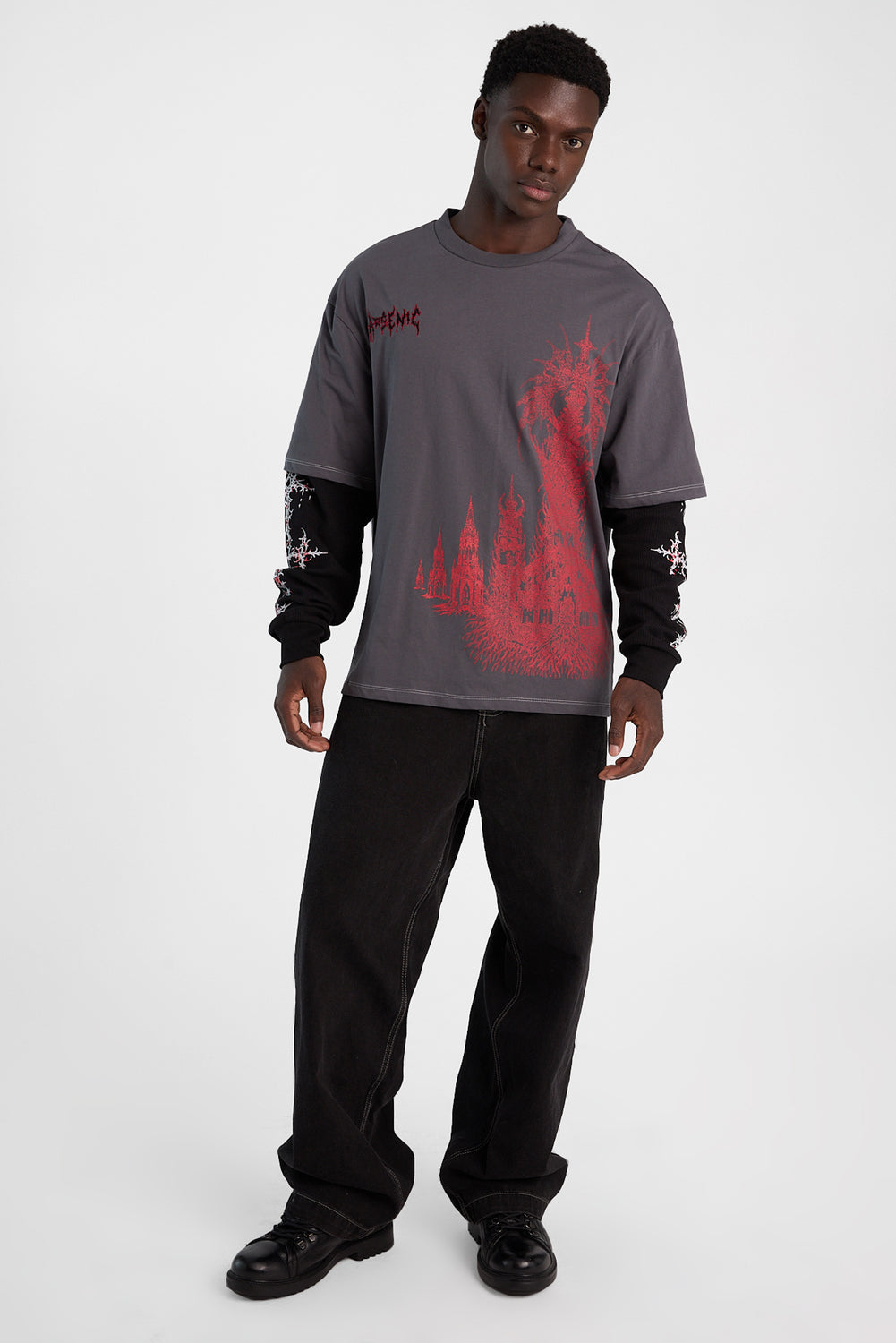 Arsenic Mystical Long Sleeve 2-Fer Tee Arsenic Mystical Long Sleeve 2-Fer Tee