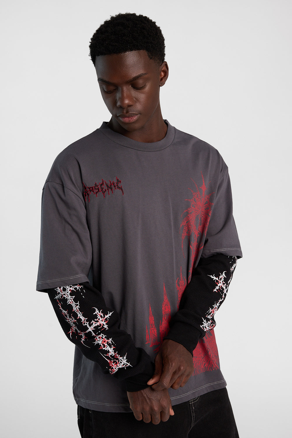Arsenic Mystical Long Sleeve 2-Fer Tee Arsenic Mystical Long Sleeve 2-Fer Tee