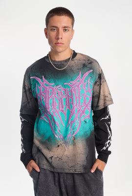 Arsenic Graphic Washed Long Sleeve 2-Fer Tee