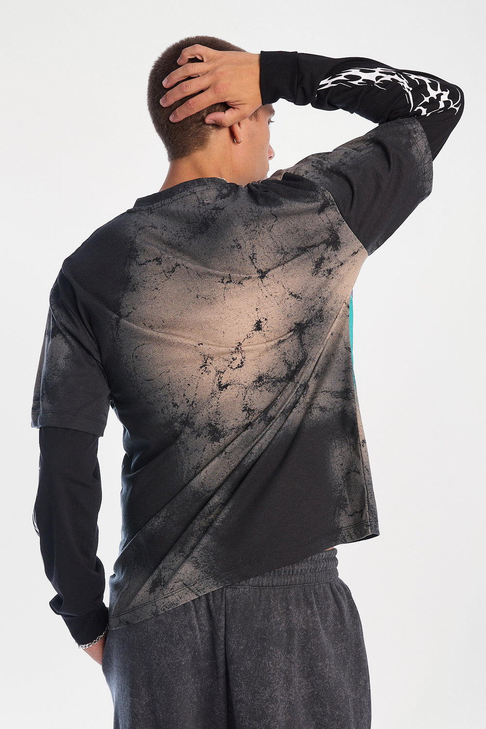 Arsenic Graphic Washed Long Sleeve 2-Fer Tee Arsenic Graphic Washed Long Sleeve 2-Fer Tee