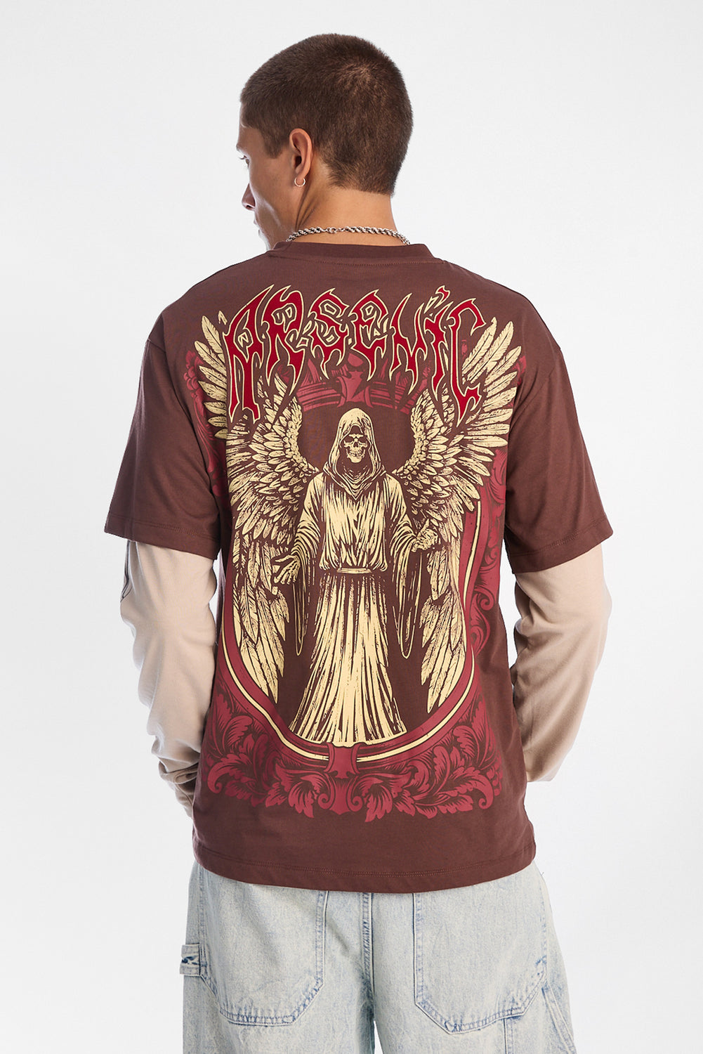 Arsenic Reaper Angel Long Sleeve 2-Fer Tee Arsenic Reaper Angel Long Sleeve 2-Fer Tee