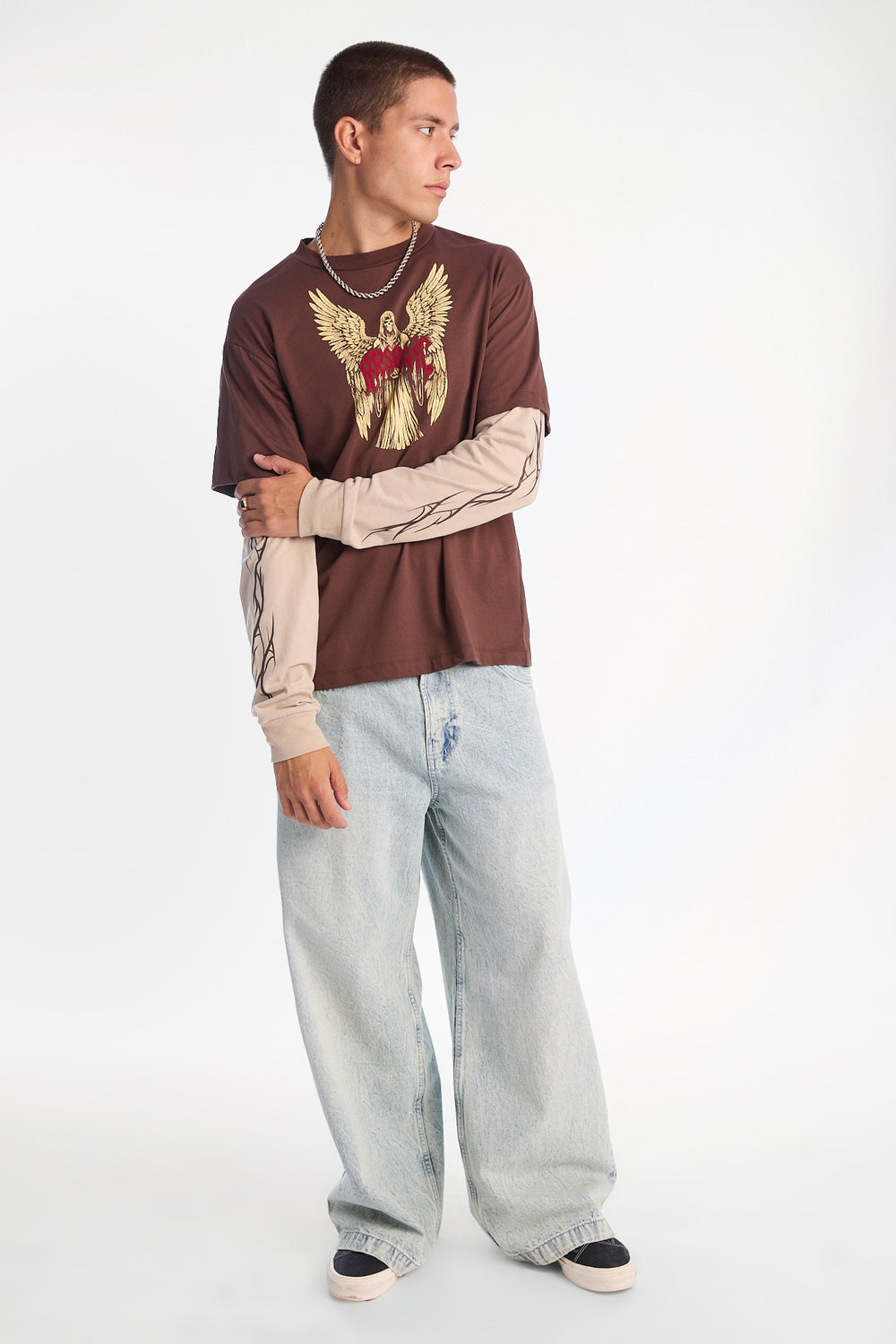 Arsenic Reaper Angel Long Sleeve 2-Fer Tee Arsenic Reaper Angel Long Sleeve 2-Fer Tee