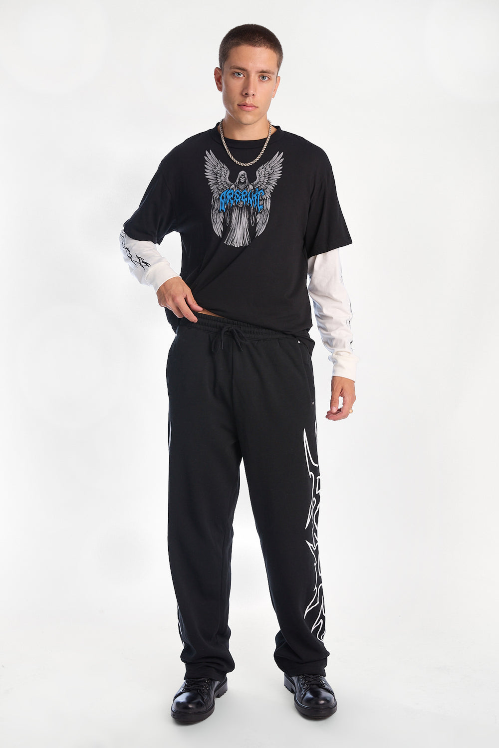 Arsenic Reaper Angel Long Sleeve 2-Fer Tee Arsenic Reaper Angel Long Sleeve 2-Fer Tee