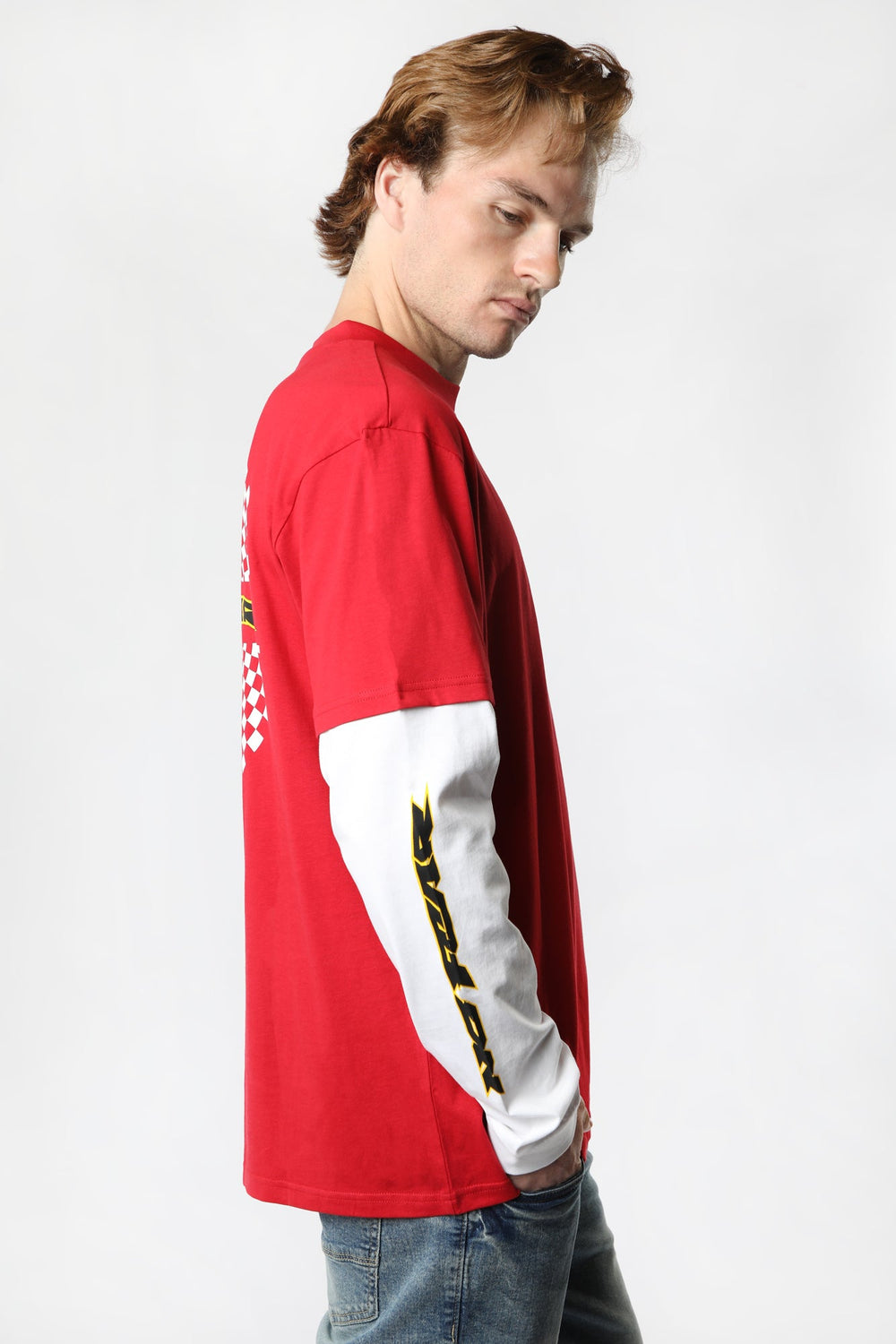 Haut à Manches Longues No Fear Homme Rouge