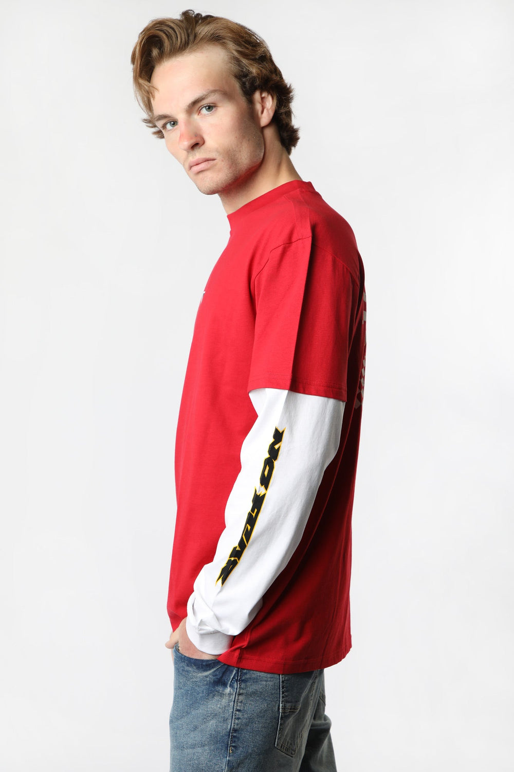 Haut à Manches Longues No Fear Homme Rouge