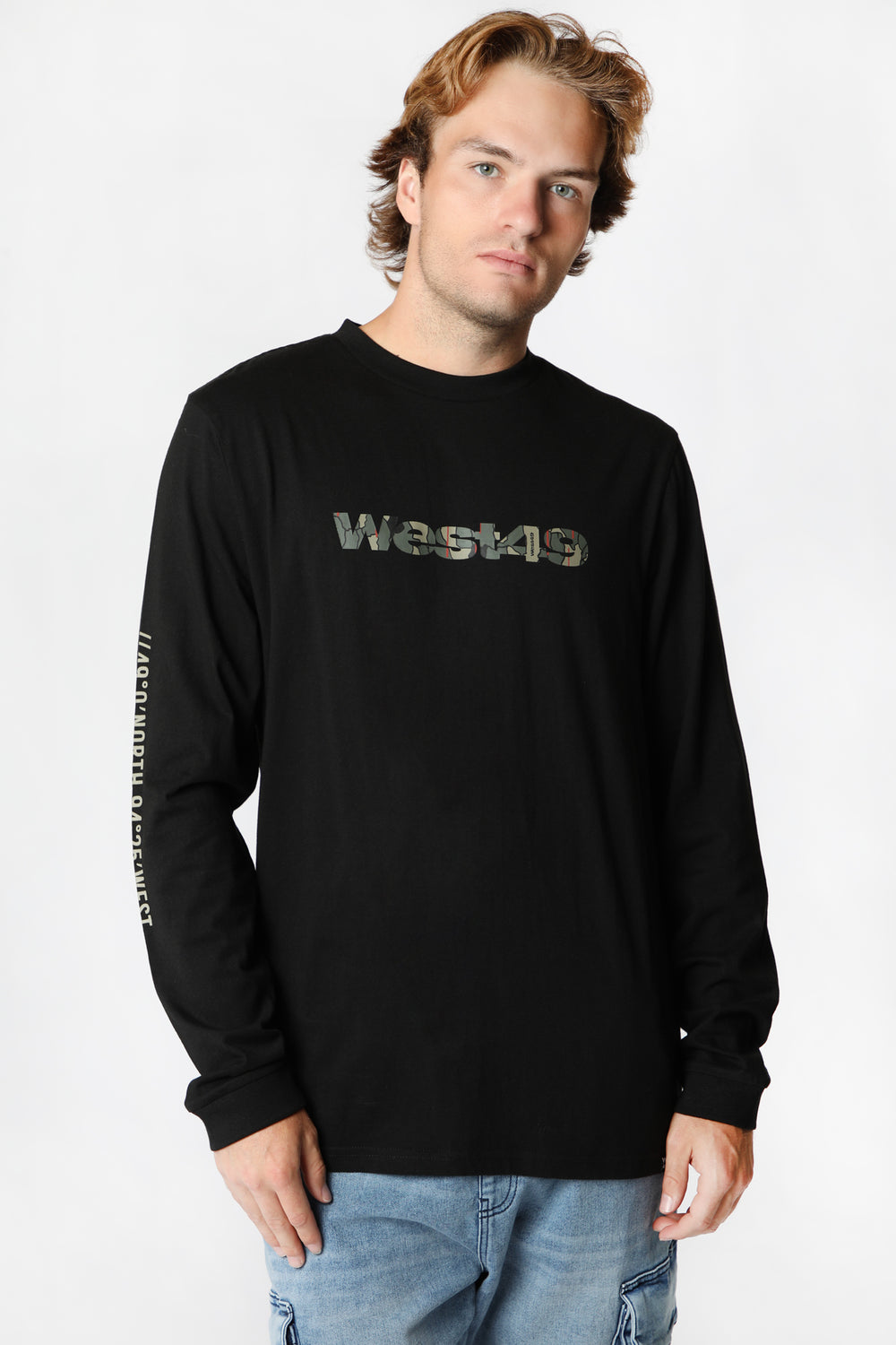 West49 Mens Mountain Camo Long Sleeve Top West49 Mens Mountain Camo Long Sleeve Top