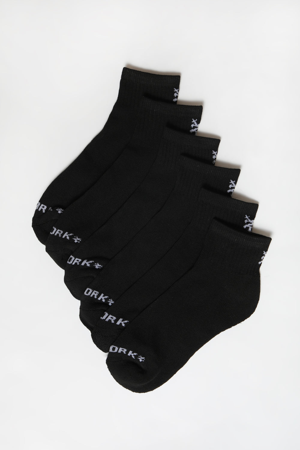 Zoo York Mens Athletic Ankle Socks 6-Pack Black