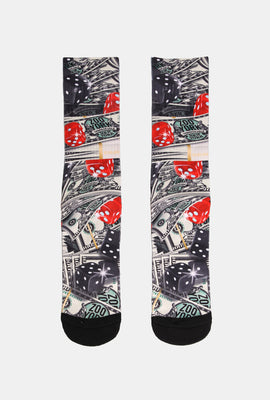 Zoo York Mens Printed Crew Socks