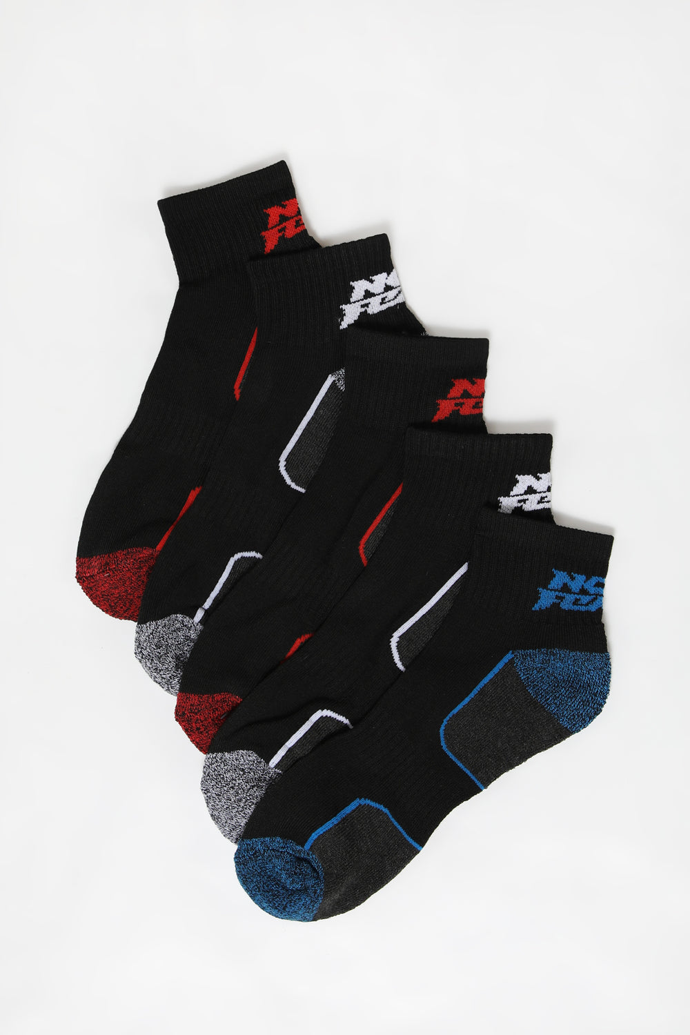 No Fear Mens Athletic Ankle Socks 5-Pack No Fear Mens Athletic Ankle Socks 5-Pack