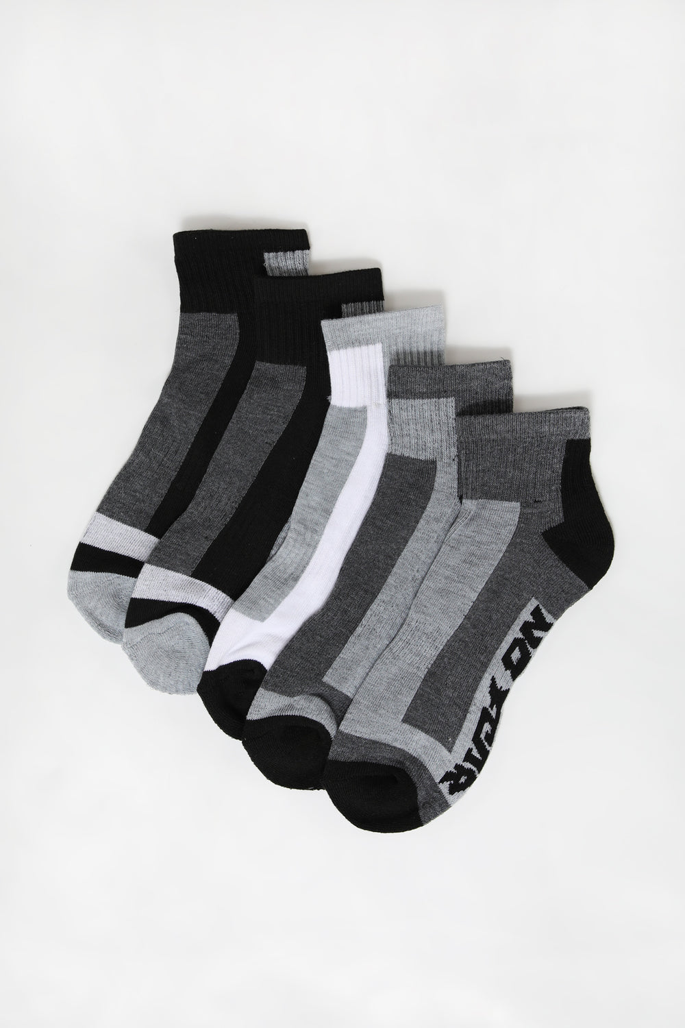 No Fear Mens Athletic Ankle Socks 5-Pack No Fear Mens Athletic Ankle Socks 5-Pack