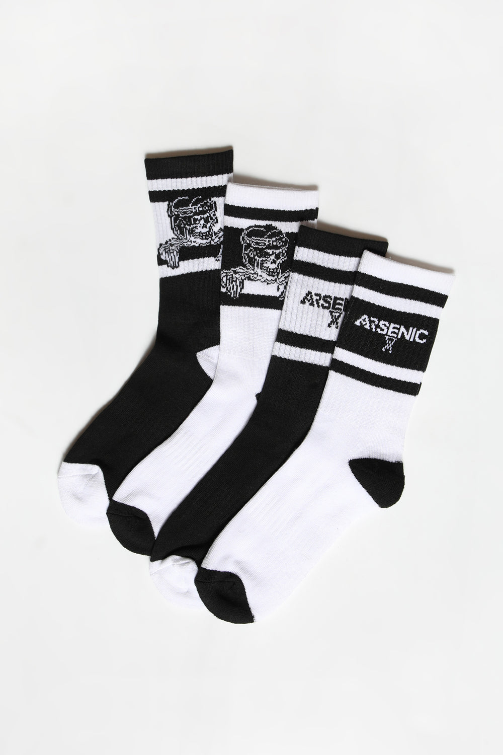 Arsenic Mens 4-Pack Athletic Crew Socks Arsenic Mens 4-Pack Athletic Crew Socks