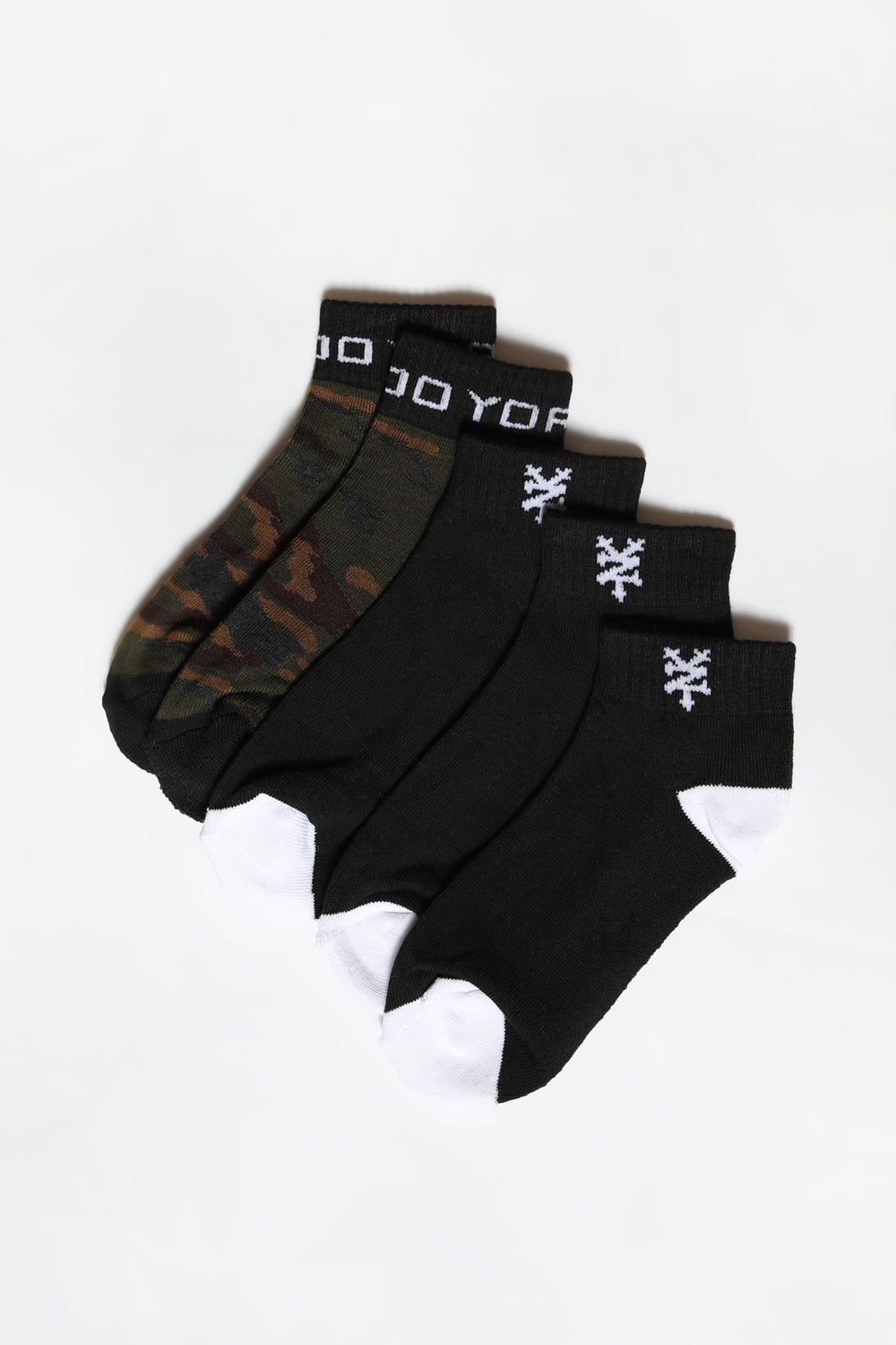 Zoo York Mens 5-Pack Camo Athletic Ankle Socks Camouflage