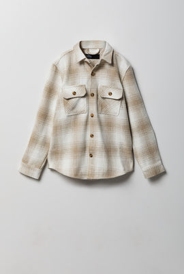 Surchemise boutonnée à carreaux junior