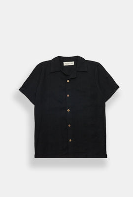 Youth Textured Striped Button-Up Shirt