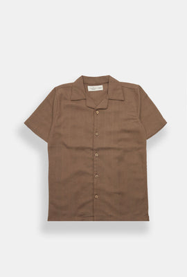 Youth Textured Striped Button-Up Shirt