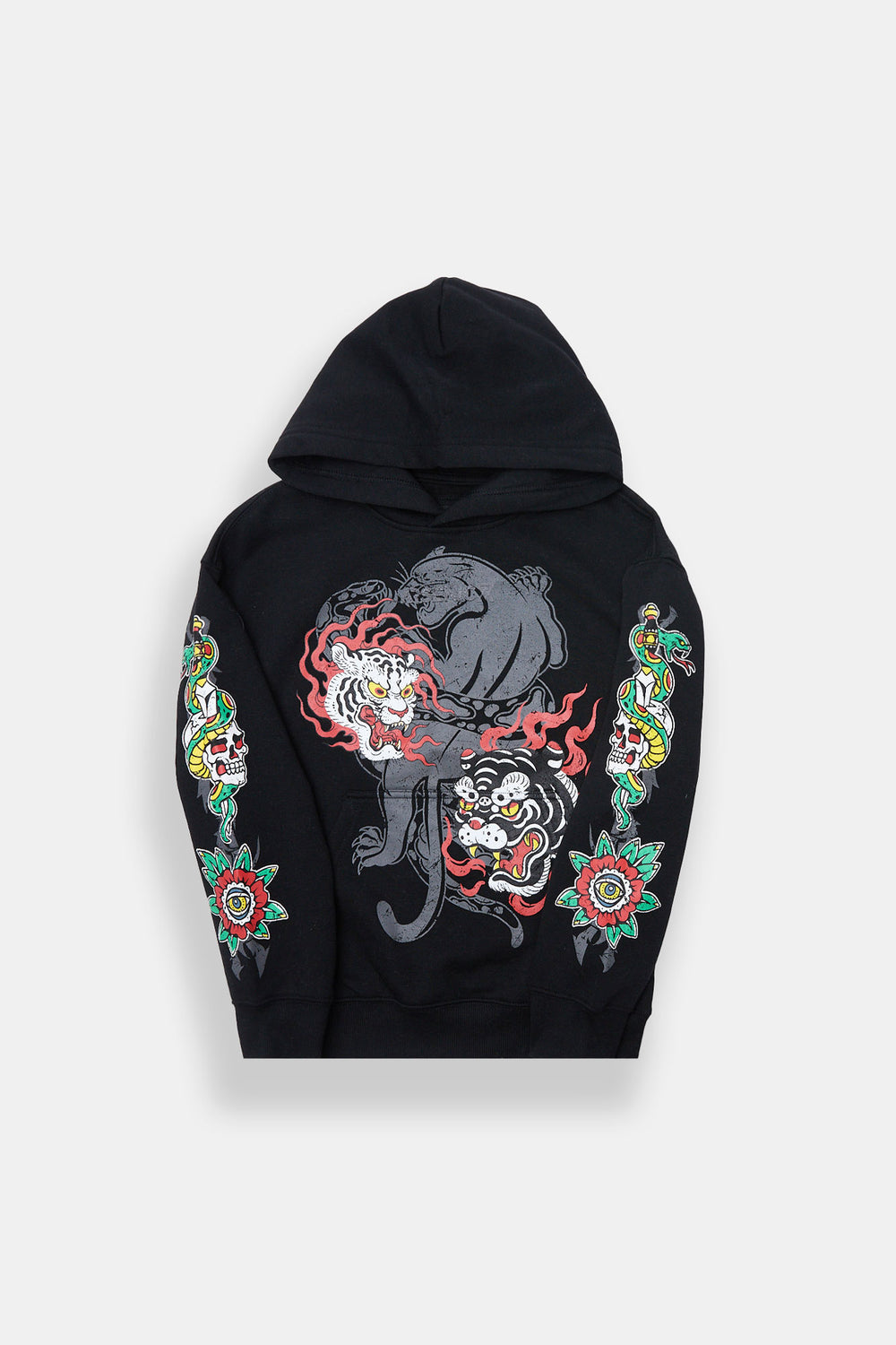 Haut à capuchon imprimé léopard et aigle Arsenic junior Haut à capuchon imprimé léopard et aigle Arsenic junior