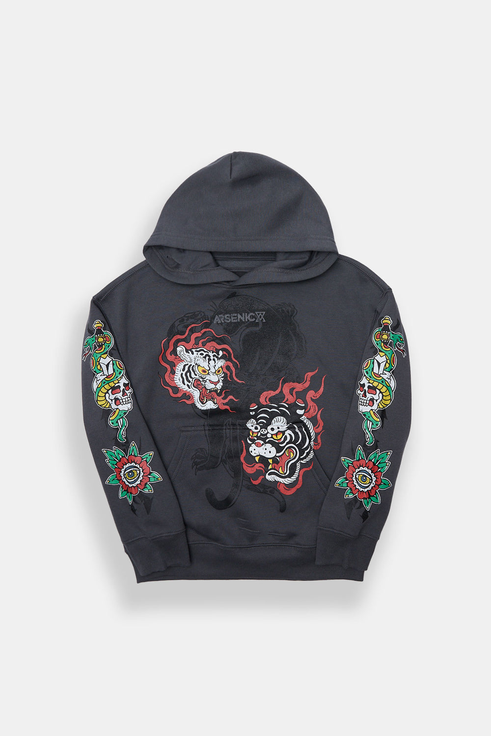 Haut à capuchon imprimé léopard et aigle Arsenic junior Haut à capuchon imprimé léopard et aigle Arsenic junior